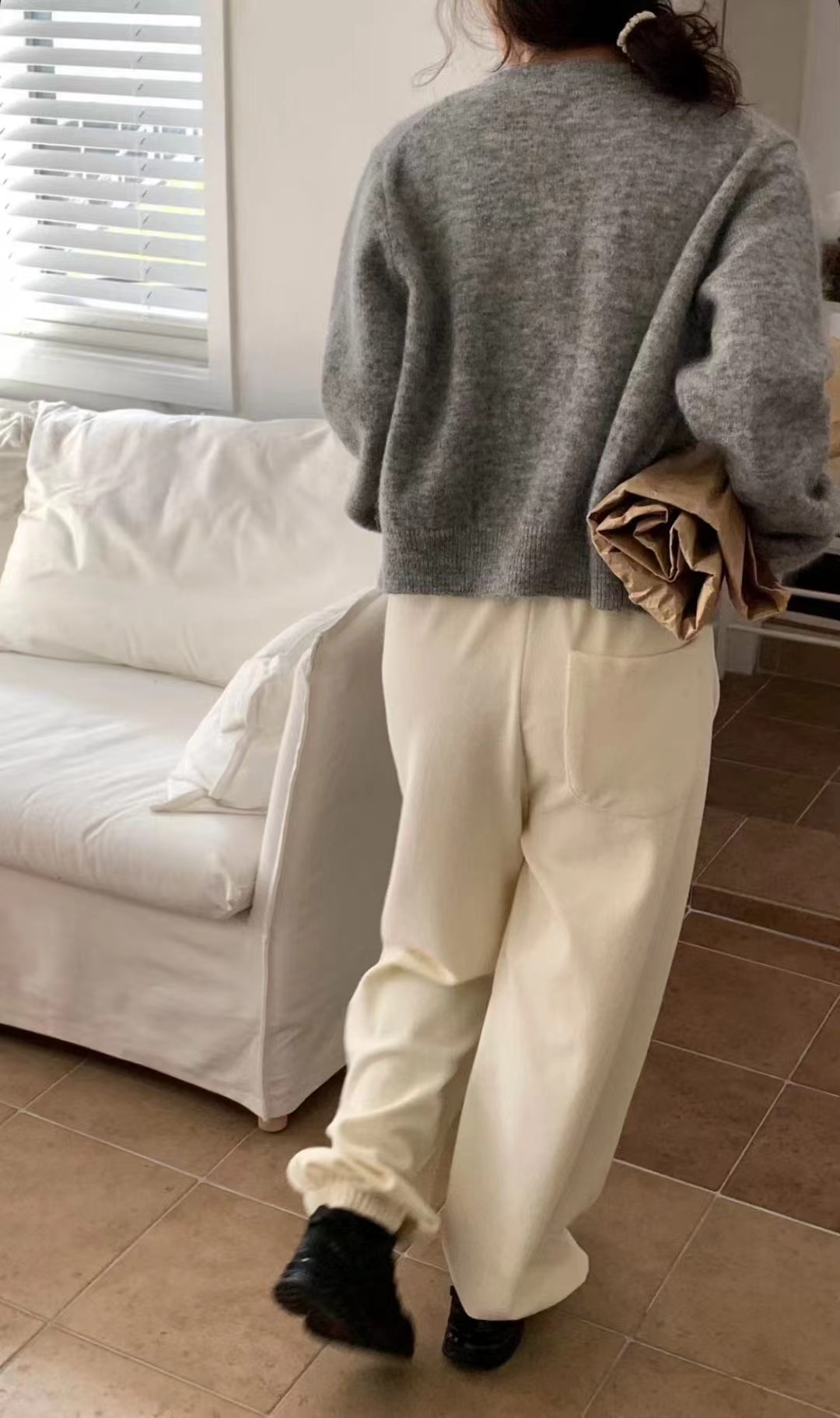 DE ONDO東大門㊣實拍女裝新品熱賣人氣職業真品休閑褲毛圈布DE ONDO休閑褲