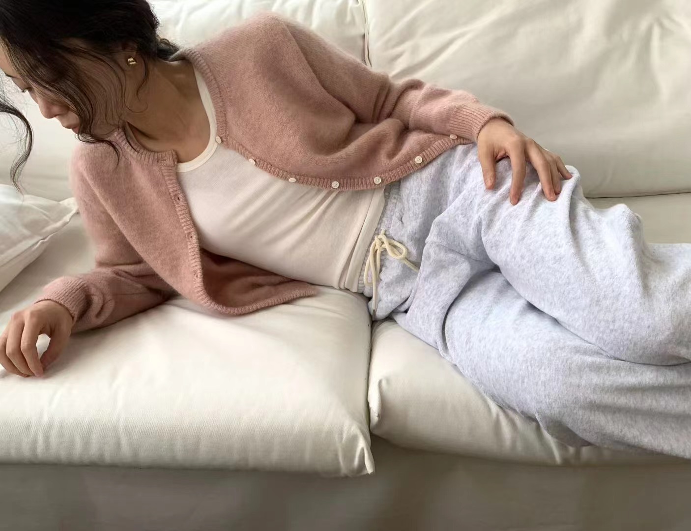 DE ONDO東大門㊣實拍女裝新品熱賣人氣職業真品休閑褲毛圈布DE ONDO休閑褲