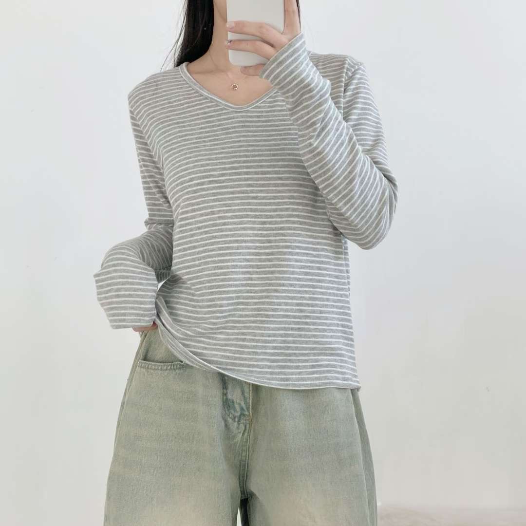 WOO SUNG韓國直郵㊣女士新款推薦休閑人氣熱賣25秋冬長袖T恤WOO SUNG長袖T恤圖色1