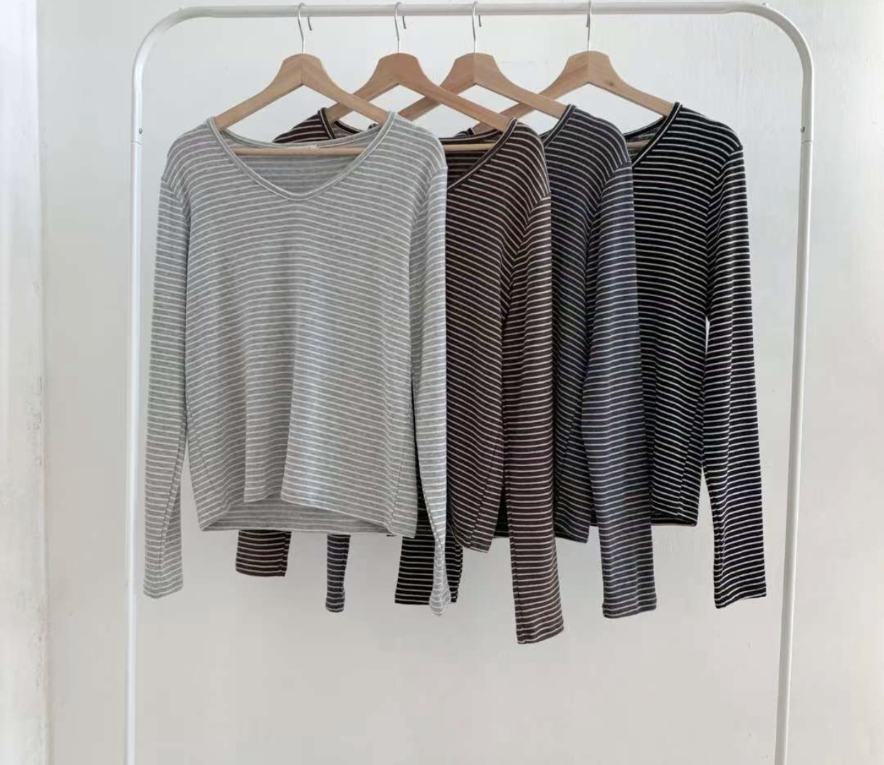 WOO SUNG韓國直郵㊣女士新款推薦休閑人氣熱賣25秋冬長袖T恤WOO SUNG長袖T恤圖色4左四色