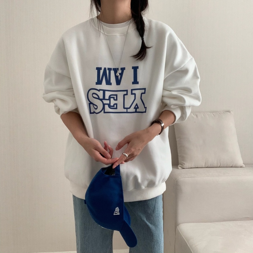 HELLO JINI東大門㊣實拍女裝新品人氣熱賣職業25秋冬休閑衛衣HELLO JINI衛衣