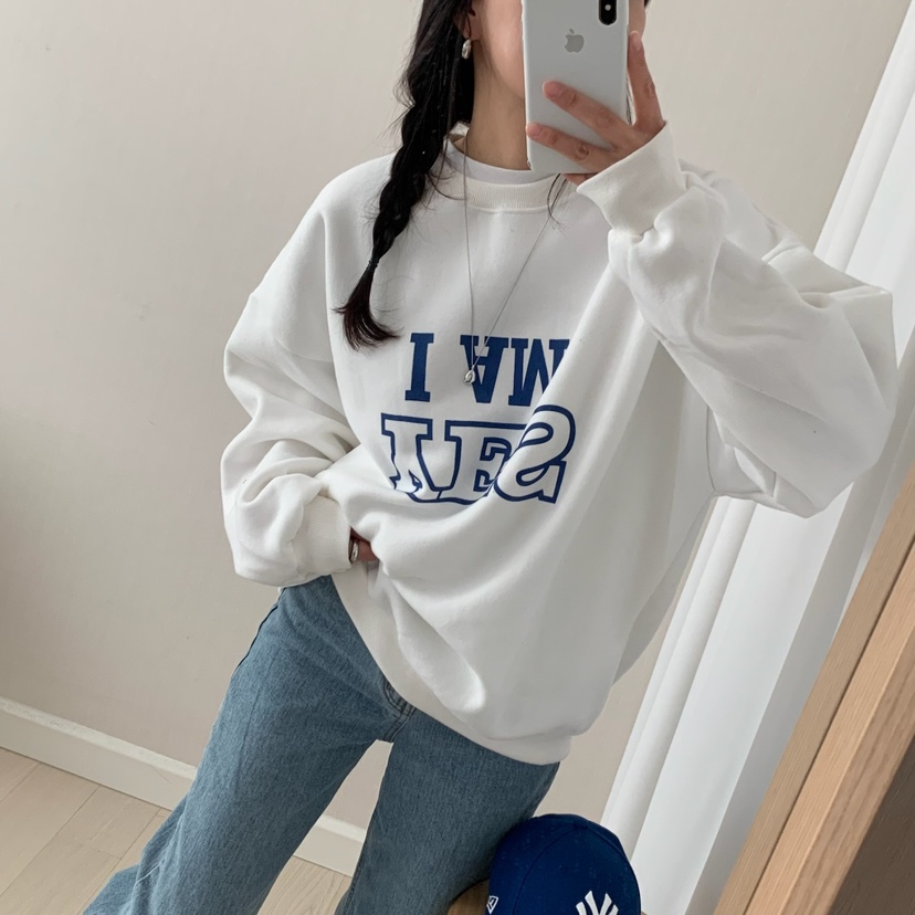 HELLO JINI東大門㊣實拍女裝新品人氣熱賣職業25秋冬休閑衛衣HELLO JINI衛衣