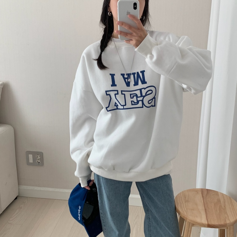 HELLO JINI東大門㊣實拍女裝新品人氣熱賣職業25秋冬休閑衛衣HELLO JINI衛衣圖色1