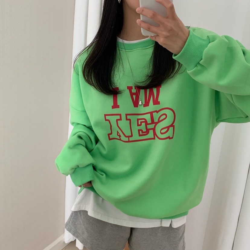 HELLO JINI東大門㊣實拍女裝新品人氣熱賣職業25秋冬休閑衛衣HELLO JINI衛衣圖色2