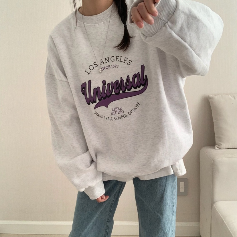 HELLO JINI韓國代購㊣女士新款真品推薦時尚25秋冬職業衛衣HELLO JINI衛衣