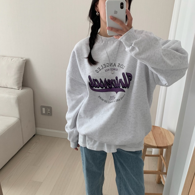 HELLO JINI韓國代購㊣女士新款真品推薦時尚25秋冬職業衛衣HELLO JINI衛衣