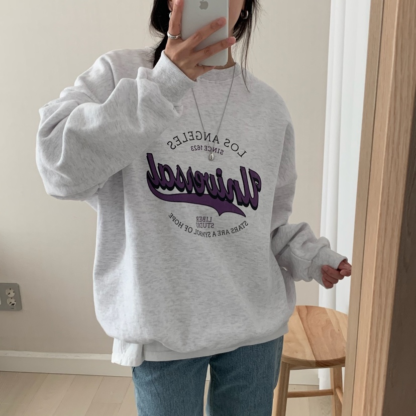 HELLO JINI韓國代購㊣女士新款真品推薦時尚25秋冬職業衛衣HELLO JINI衛衣