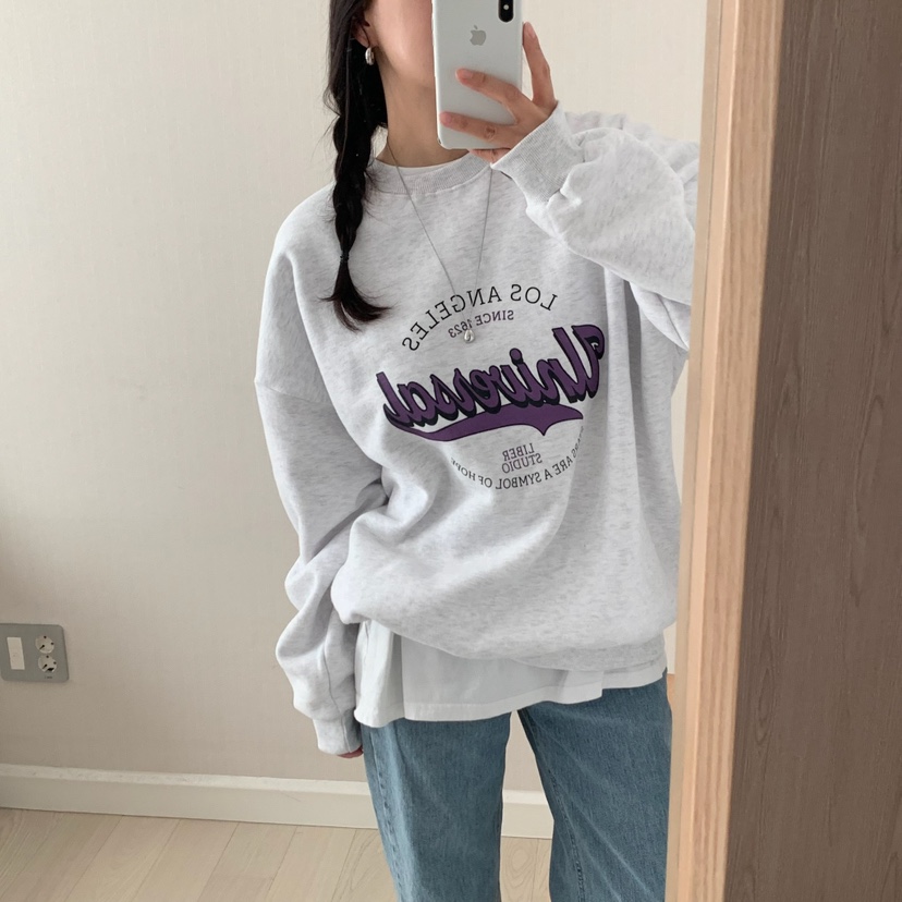 HELLO JINI韓國代購㊣女士新款真品推薦時尚25秋冬職業衛衣HELLO JINI衛衣