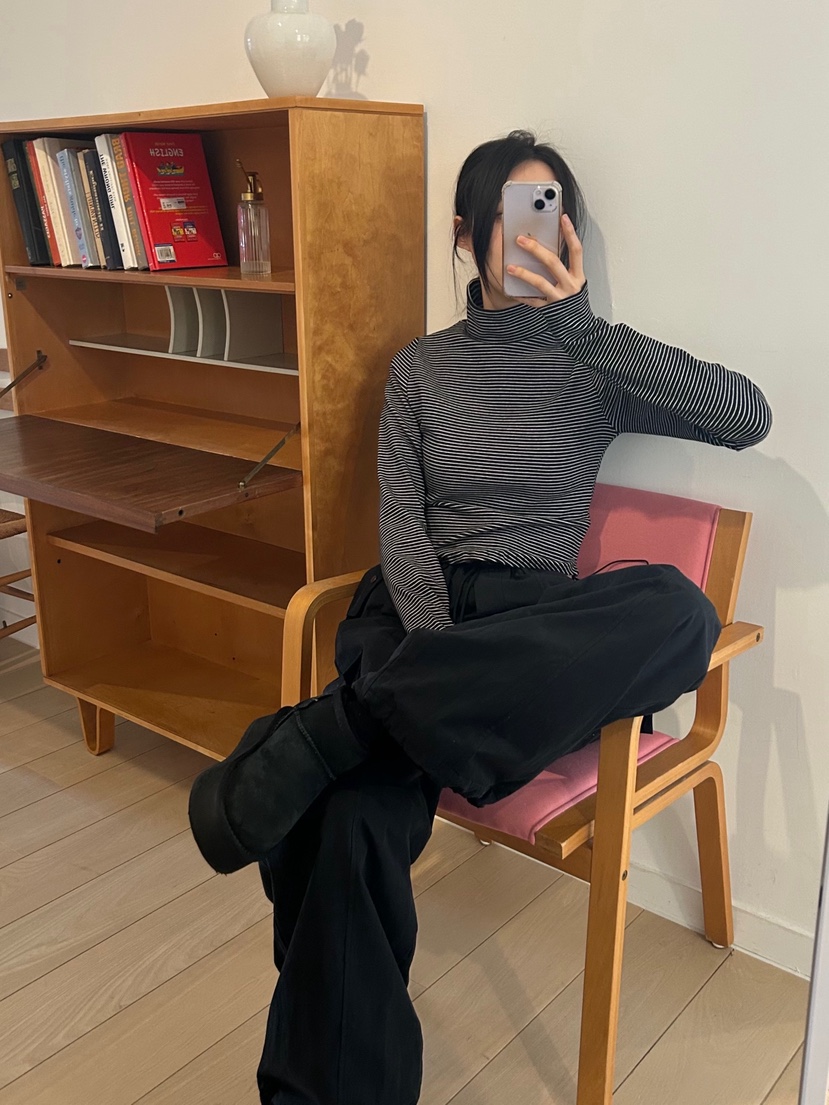 ME MO韓國直郵㊣女裝新品推薦時尚人氣職業25秋冬休閑長袖T恤ME MO長袖T恤