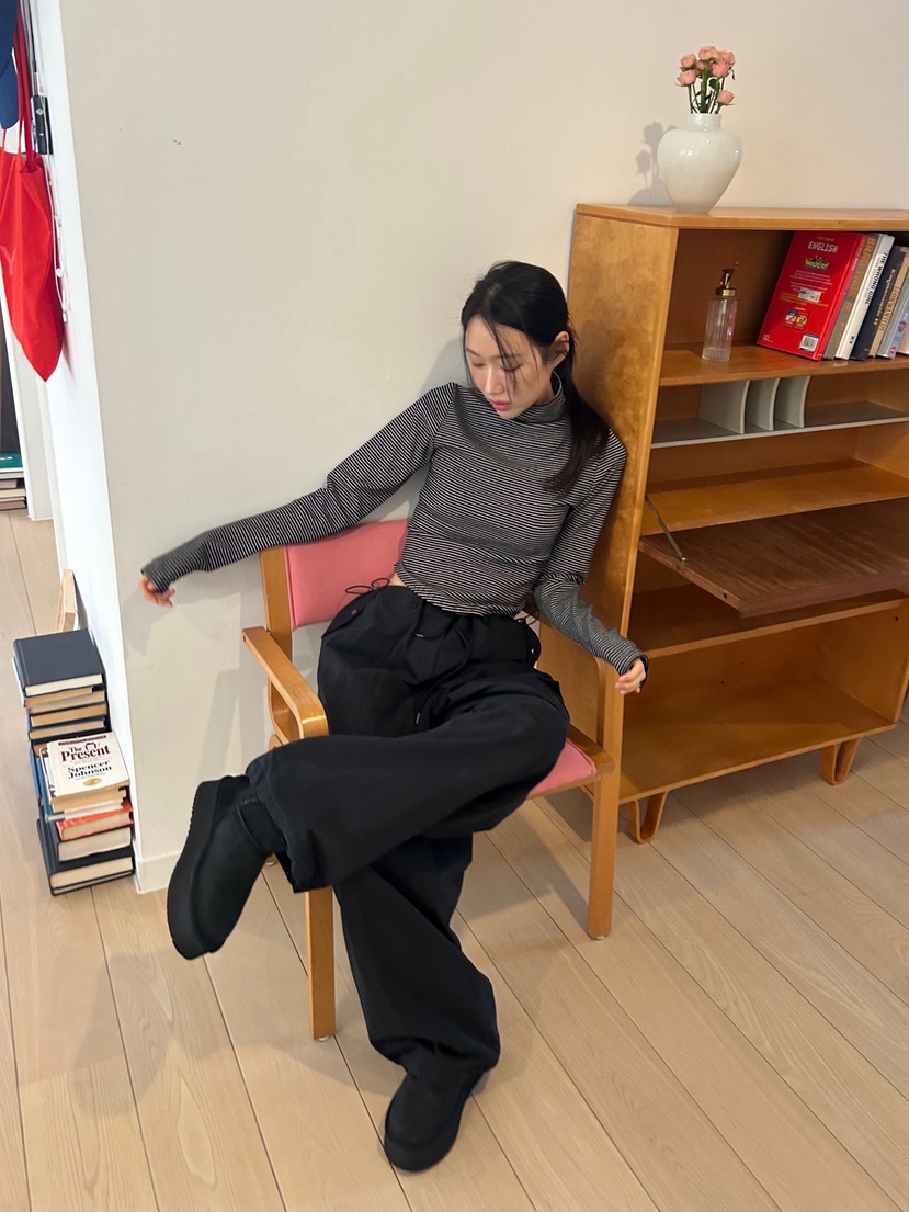 ME MO韓國直郵㊣女裝新品推薦時尚人氣職業25秋冬休閑長袖T恤ME MO長袖T恤