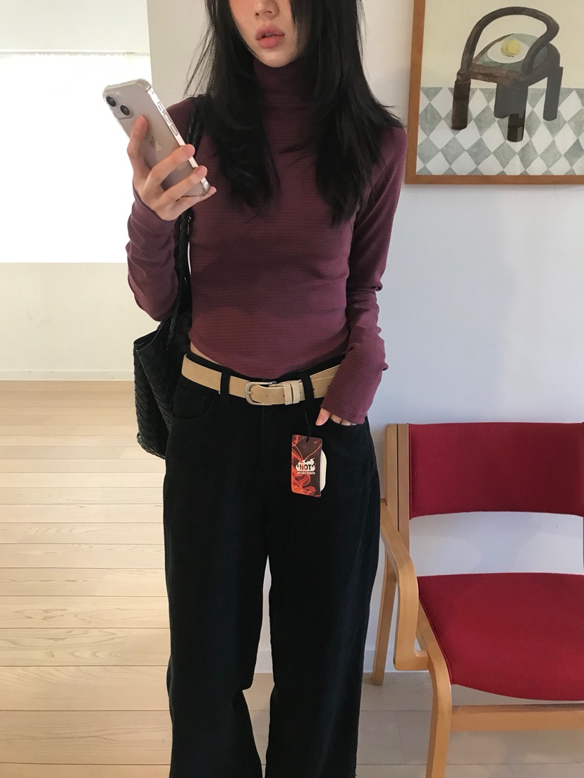 ME MO韓國直郵㊣女裝新品推薦時尚人氣職業25秋冬休閑長袖T恤ME MO長袖T恤