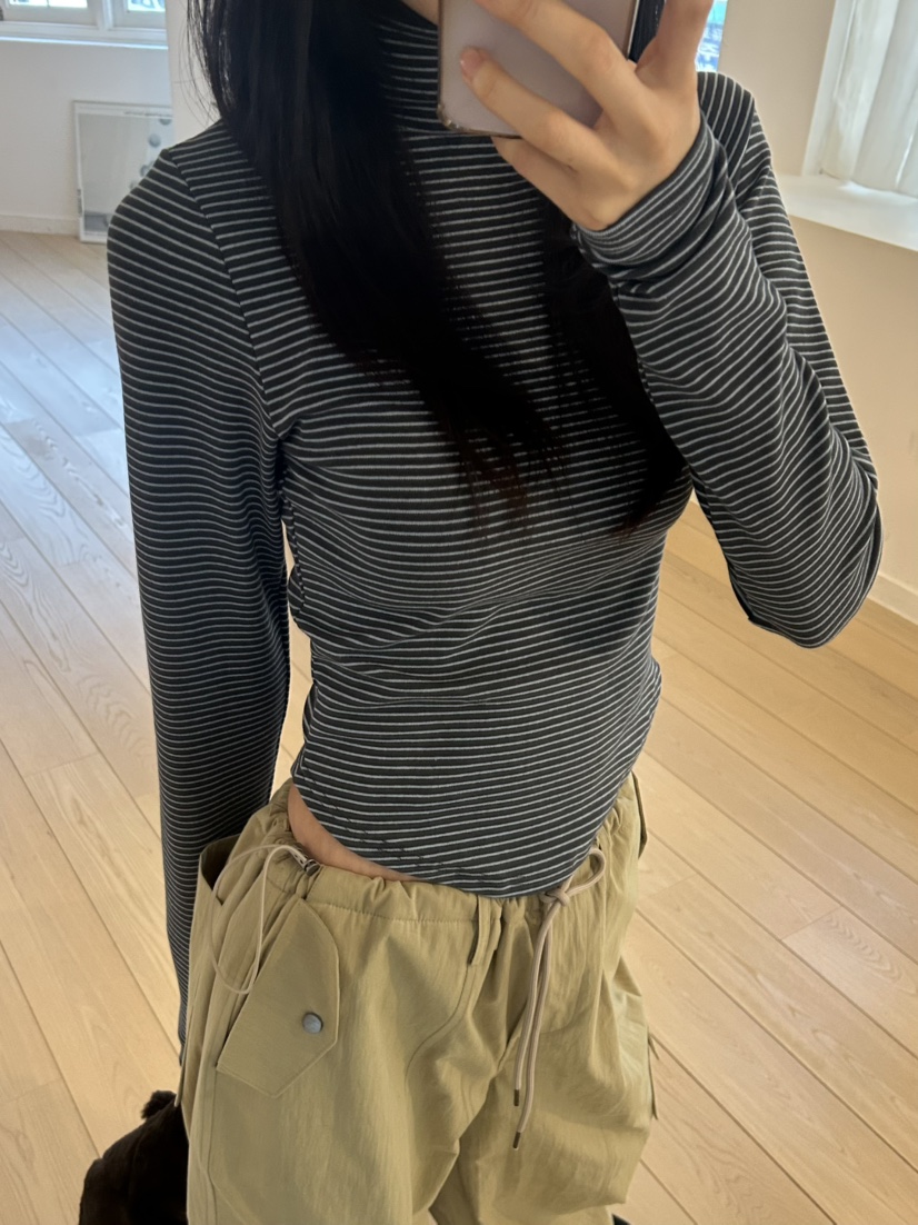 ME MO韓國直郵㊣女裝新品推薦時尚人氣職業25秋冬休閑長袖T恤ME MO長袖T恤