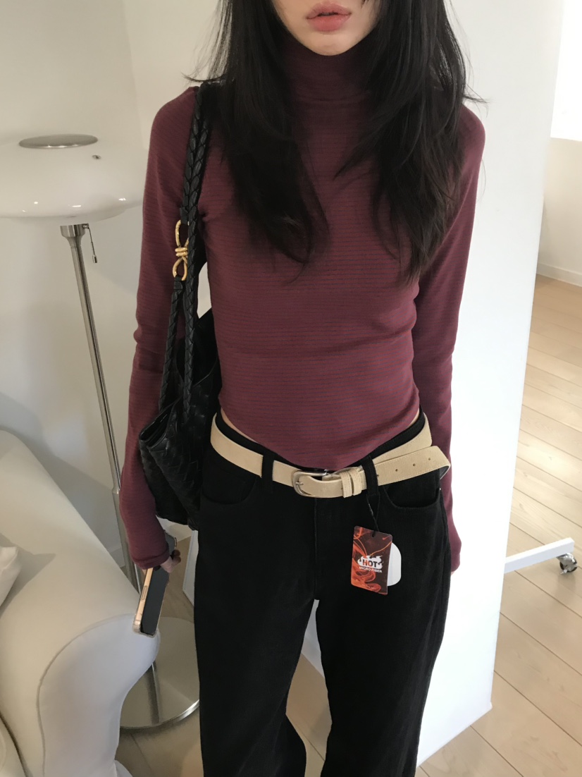 ME MO韓國直郵㊣女裝新品推薦時尚人氣職業25秋冬休閑長袖T恤ME MO長袖T恤圖色2