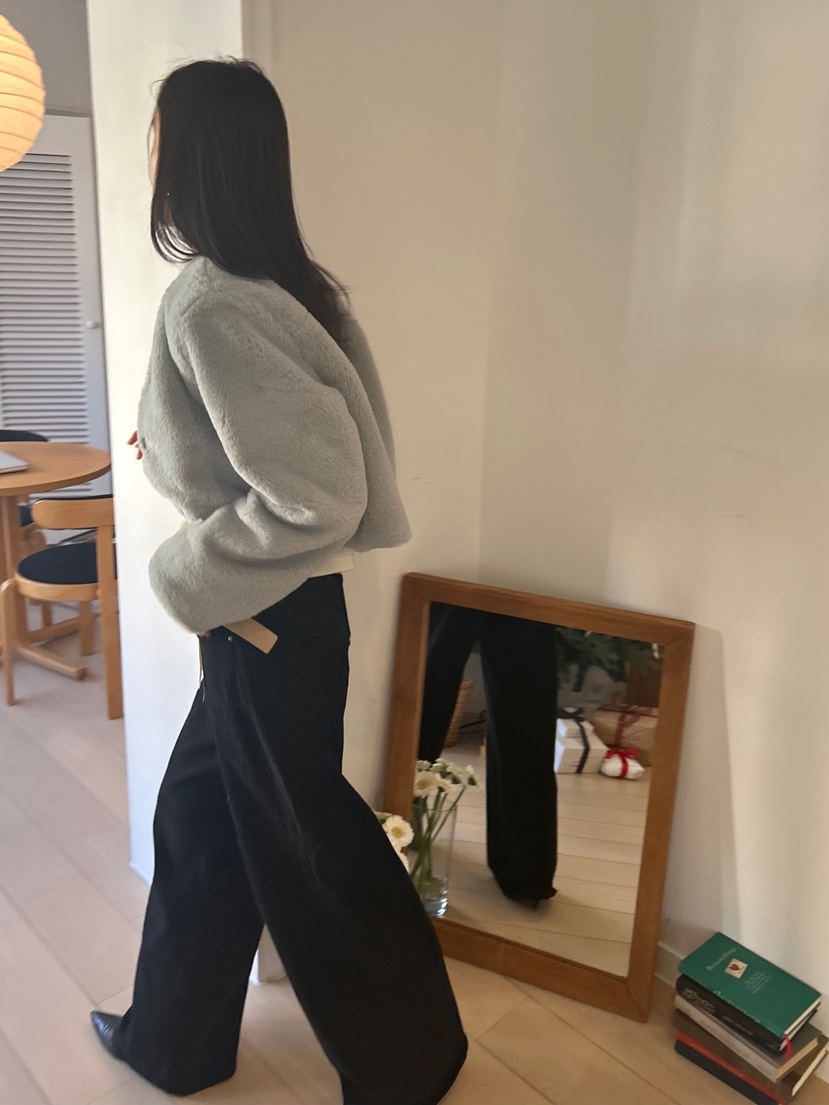 ME MO東大門㊣實拍女士新款休閑推薦時尚熱賣短款大衣皮草ME MO短款大衣