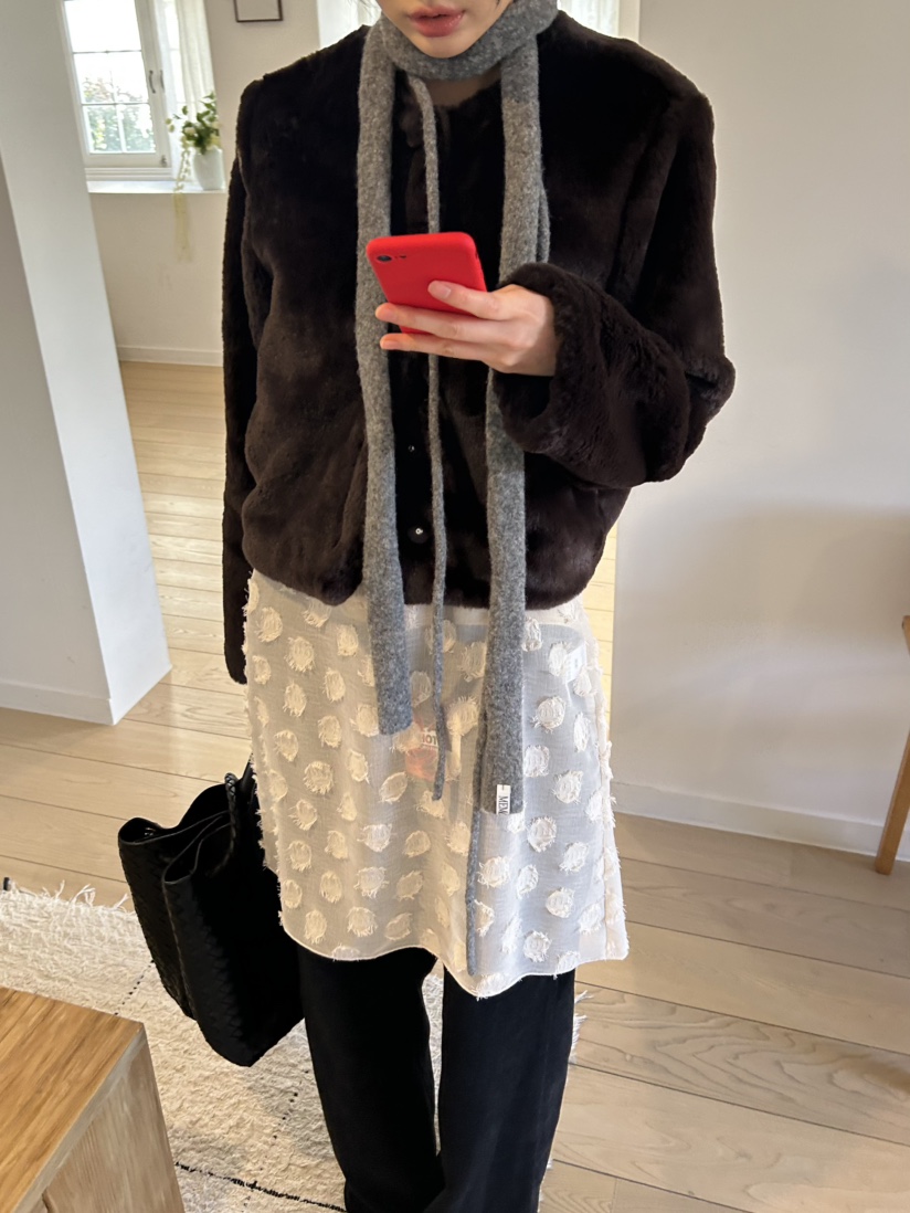 ME MO東大門㊣實拍女士新款休閑推薦時尚熱賣短款大衣皮草ME MO短款大衣