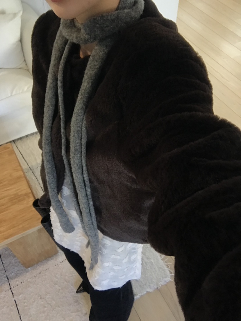 ME MO東大門㊣實拍女士新款休閑推薦時尚熱賣短款大衣皮草ME MO短款大衣