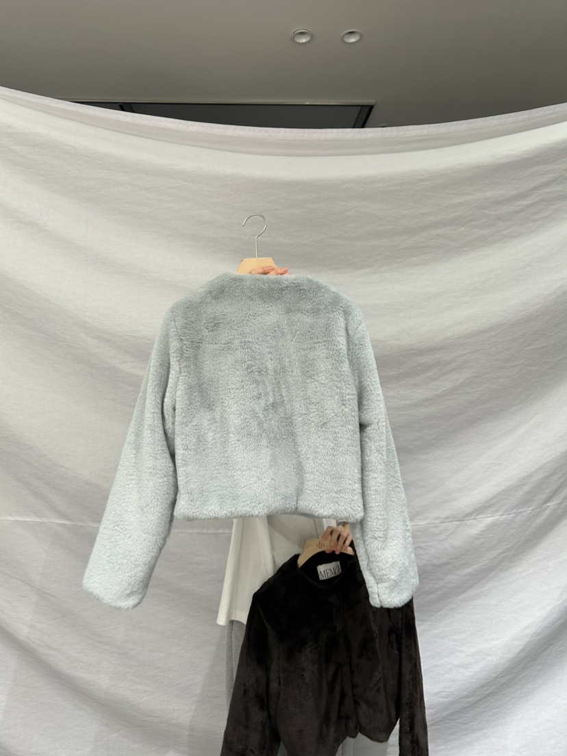 ME MO東大門㊣實拍女士新款休閑推薦時尚熱賣短款大衣皮草ME MO短款大衣