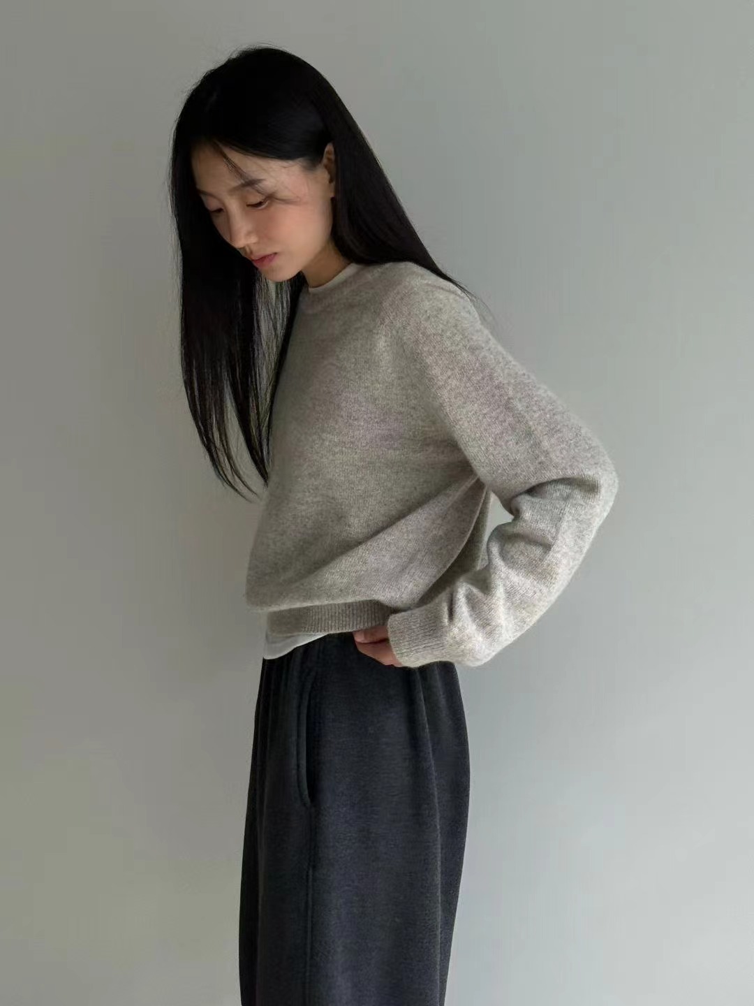 AMYGRACE東大門㊣直郵女裝新款推薦25秋冬職業熱賣休閑針織衫AMYGRACE針織衫圖色2