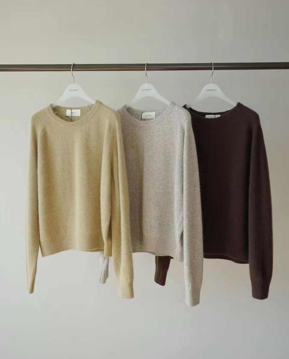 AMYGRACE東大門㊣直郵女裝新款推薦25秋冬職業熱賣休閑針織衫AMYGRACE針織衫圖色3左三色