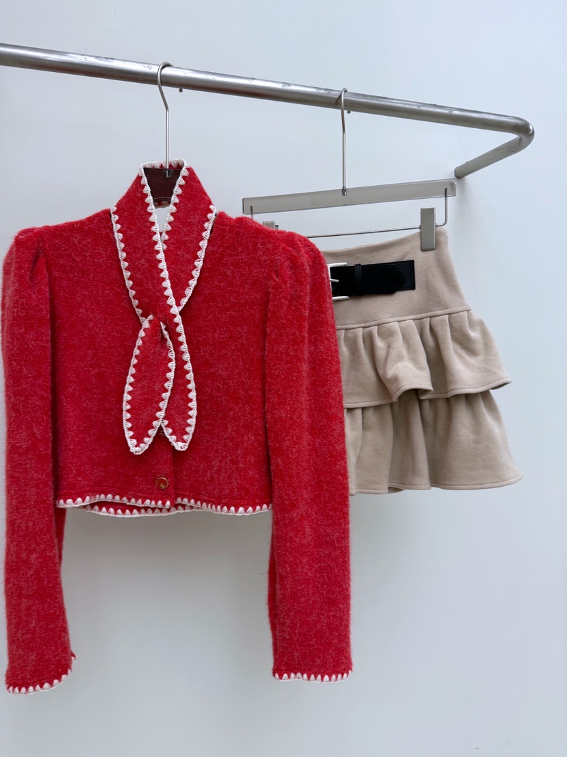 AB東大門㊣實拍女裝新品人氣職業推薦時尚25秋冬針織衫含圍巾AB針織衫