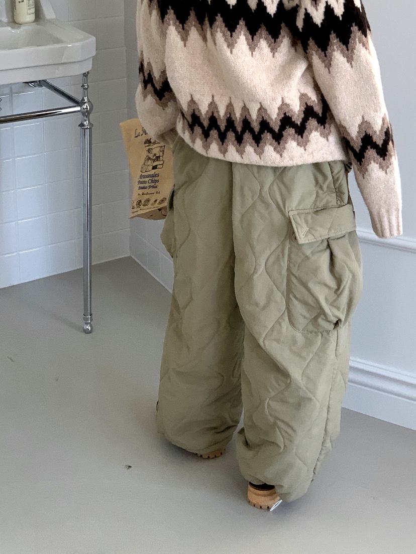 OURWAVE/OUR ROOM東大門㊣實拍女士新款推薦休閑褲工裝褲絎縫Our Wave/Our Room休閑褲