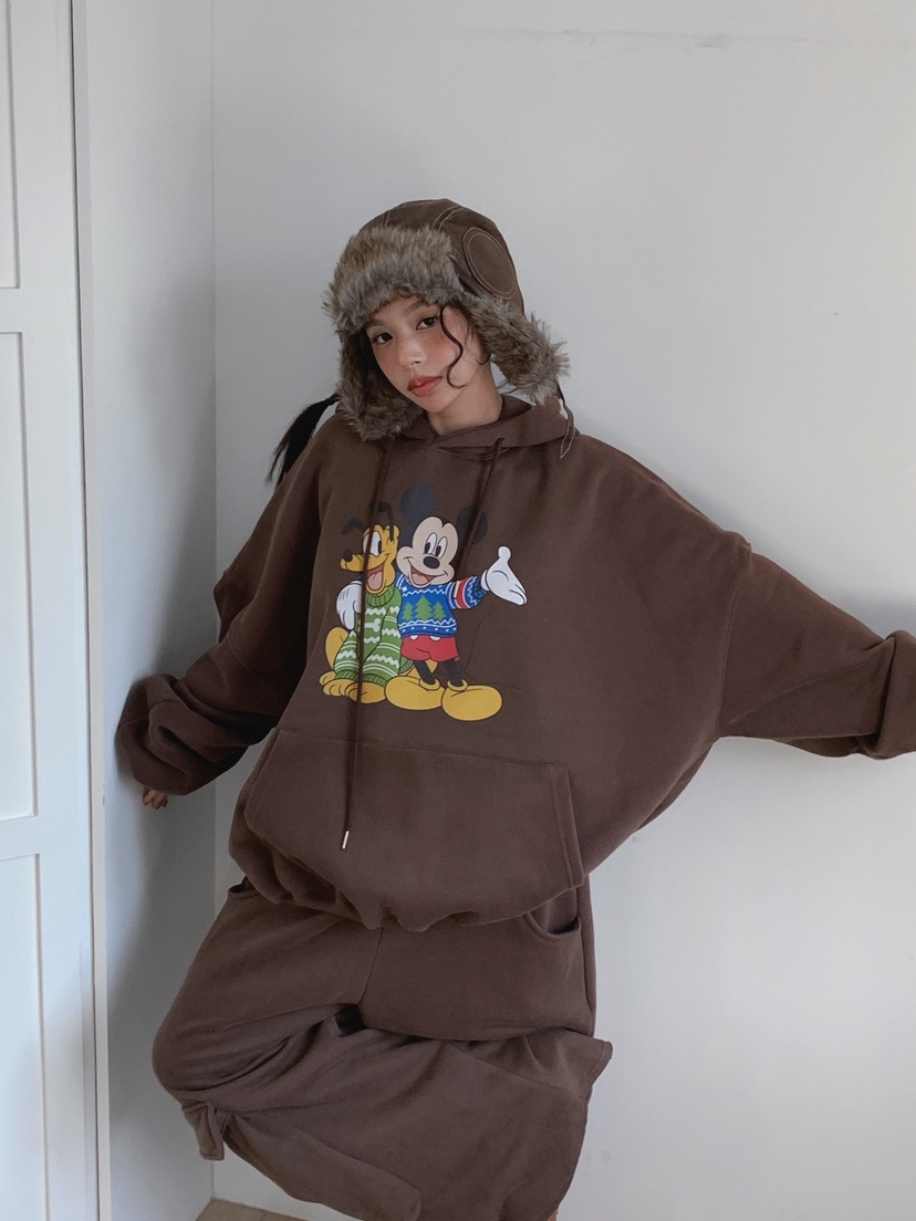 OURWAVE/OUR ROOM韓國代購㊣女裝新品熱賣人氣休閑衛衣加絨Our Wave/Our Room衛衣