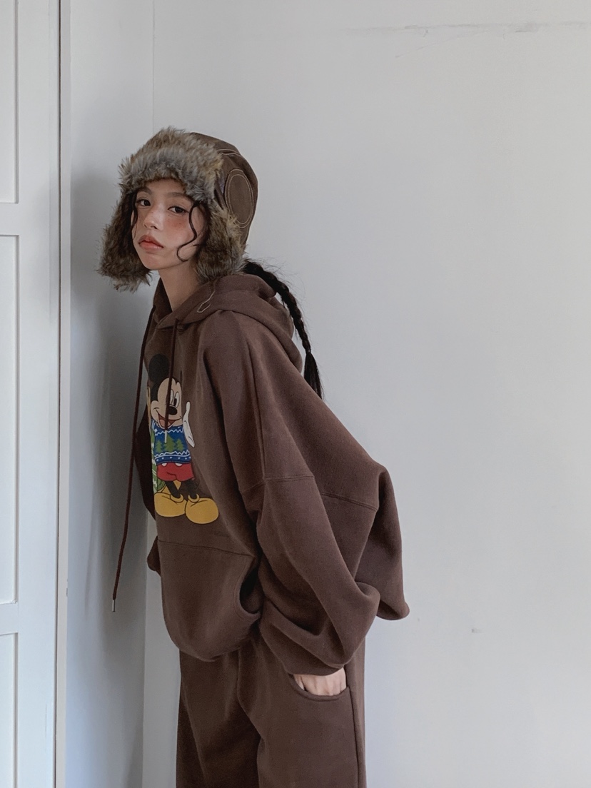 OURWAVE/OUR ROOM韓國代購㊣女裝新品熱賣人氣休閑衛衣加絨Our Wave/Our Room衛衣