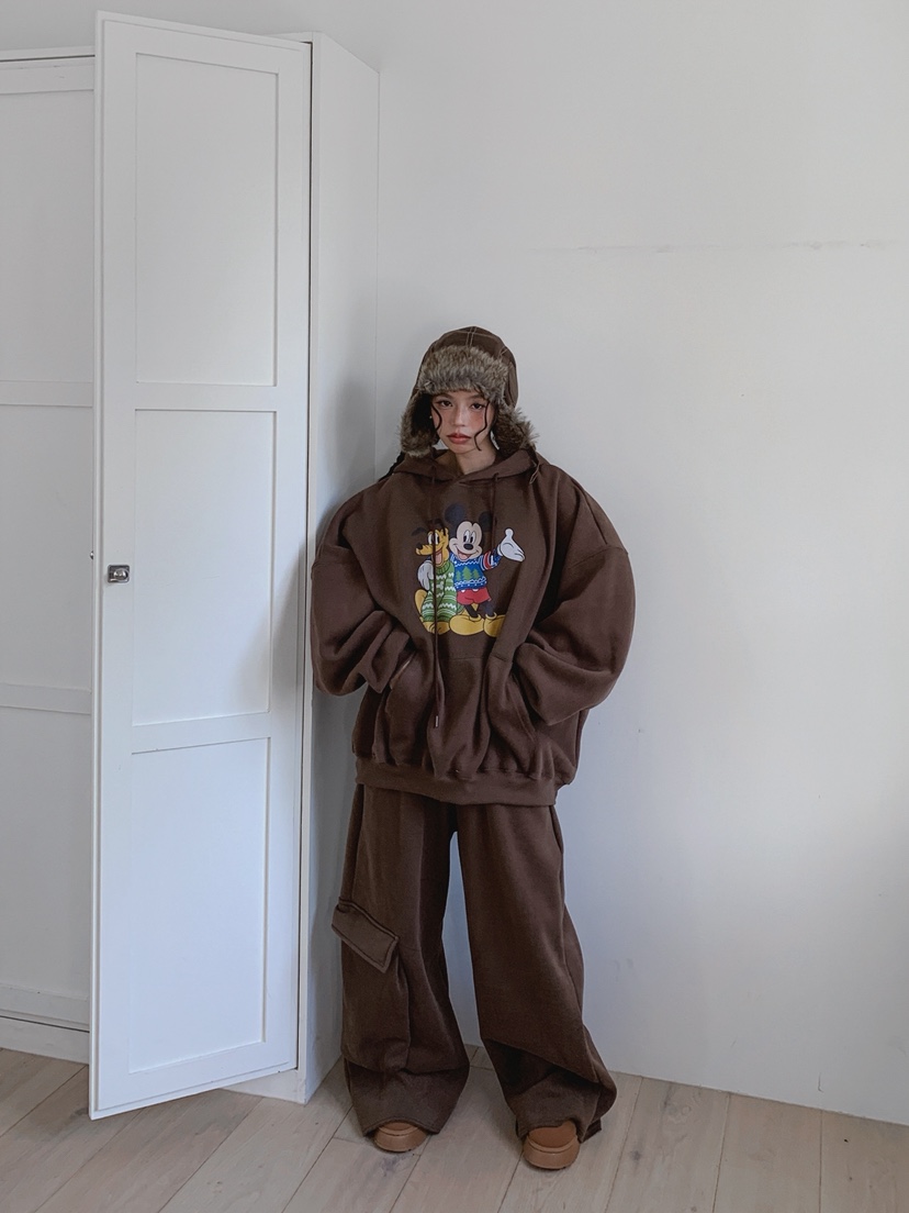 OURWAVE/OUR ROOM韓國代購㊣女裝新品熱賣人氣休閑衛衣加絨Our Wave/Our Room衛衣