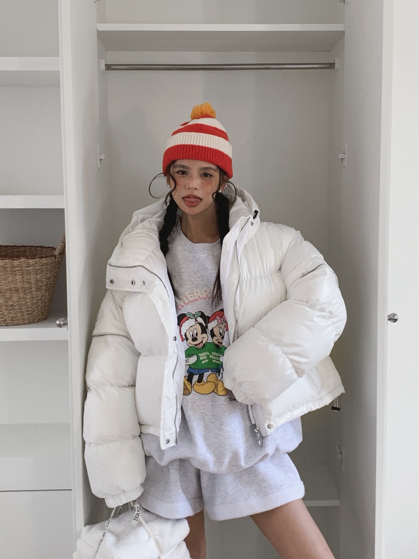 OURWAVE/OUR ROOM韓國代購㊣女士新款25秋冬短款羽絨服羽絨袖子可拆卸填充Our Wave/Our Room短款羽絨服