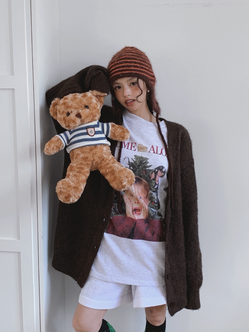 OURWAVE/OUR ROOM韓國代購㊣女士新品時尚針織衫羊毛開衫Our Wave/Our Room針織衫