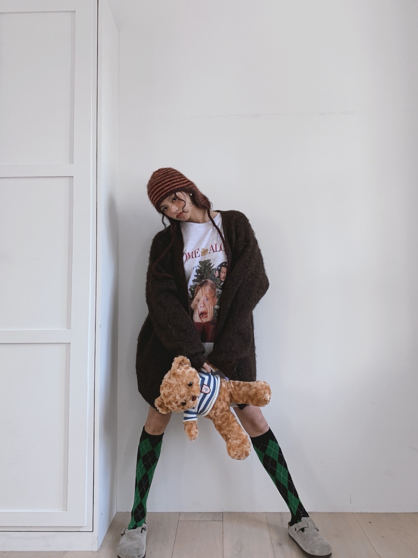 OURWAVE/OUR ROOM韓國代購㊣女士新品時尚針織衫羊毛開衫Our Wave/Our Room針織衫