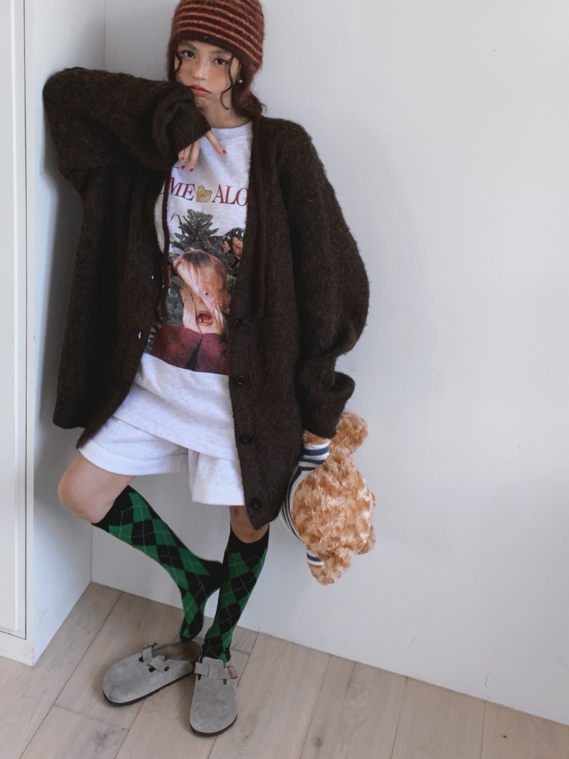 OURWAVE/OUR ROOM韓國代購㊣女士新品時尚針織衫羊毛開衫Our Wave/Our Room針織衫