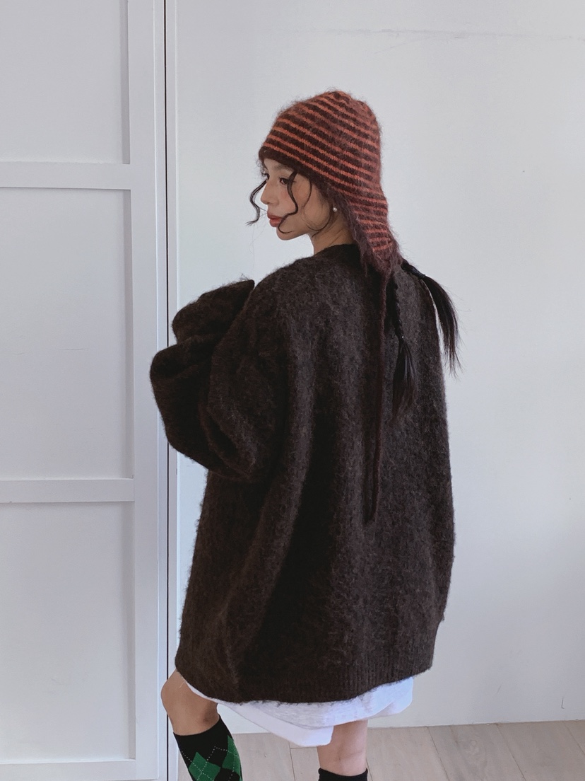 OURWAVE/OUR ROOM韓國代購㊣女士新品時尚針織衫羊毛開衫Our Wave/Our Room針織衫