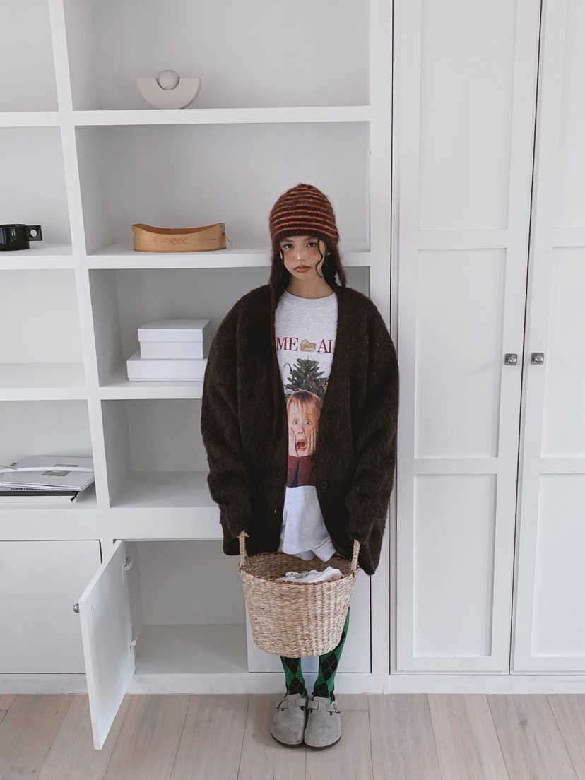 OURWAVE/OUR ROOM韓國代購㊣女士新品時尚針織衫羊毛開衫Our Wave/Our Room針織衫