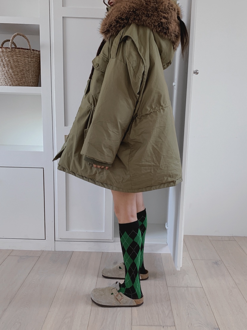 OURWAVE/OUR ROOM東大門㊣實拍女士新品人氣長款羽絨服浣熊Our Wave/Our Room長款羽絨服