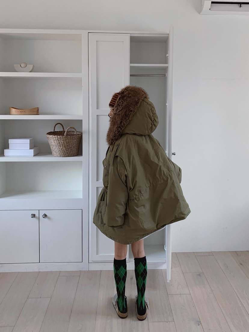 OURWAVE/OUR ROOM東大門㊣實拍女士新品人氣長款羽絨服浣熊Our Wave/Our Room長款羽絨服