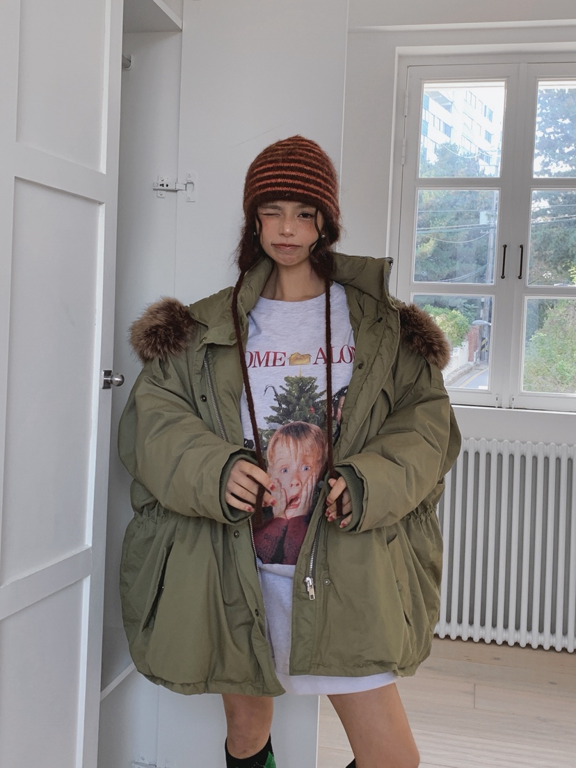 OURWAVE/OUR ROOM東大門㊣實拍女士新品人氣長款羽絨服浣熊Our Wave/Our Room長款羽絨服