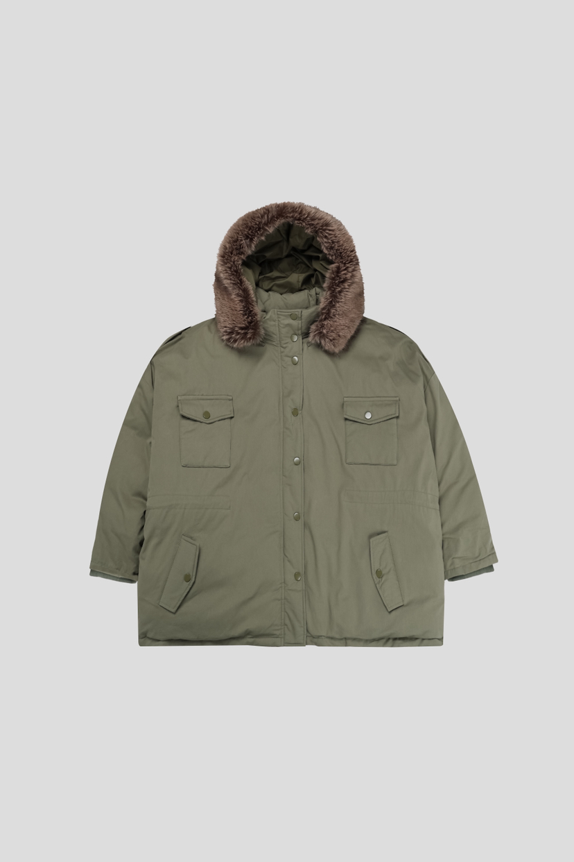 OURWAVE/OUR ROOM東大門㊣實拍女士新品人氣長款羽絨服浣熊Our Wave/Our Room長款羽絨服圖色1