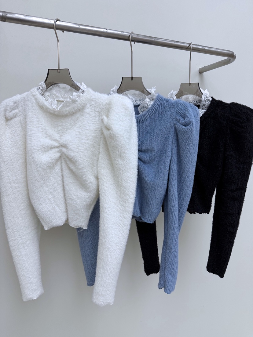 AB東大門㊣實拍女裝新款職業時尚熱賣休閑25秋冬針織衫貂皮AB針織衫