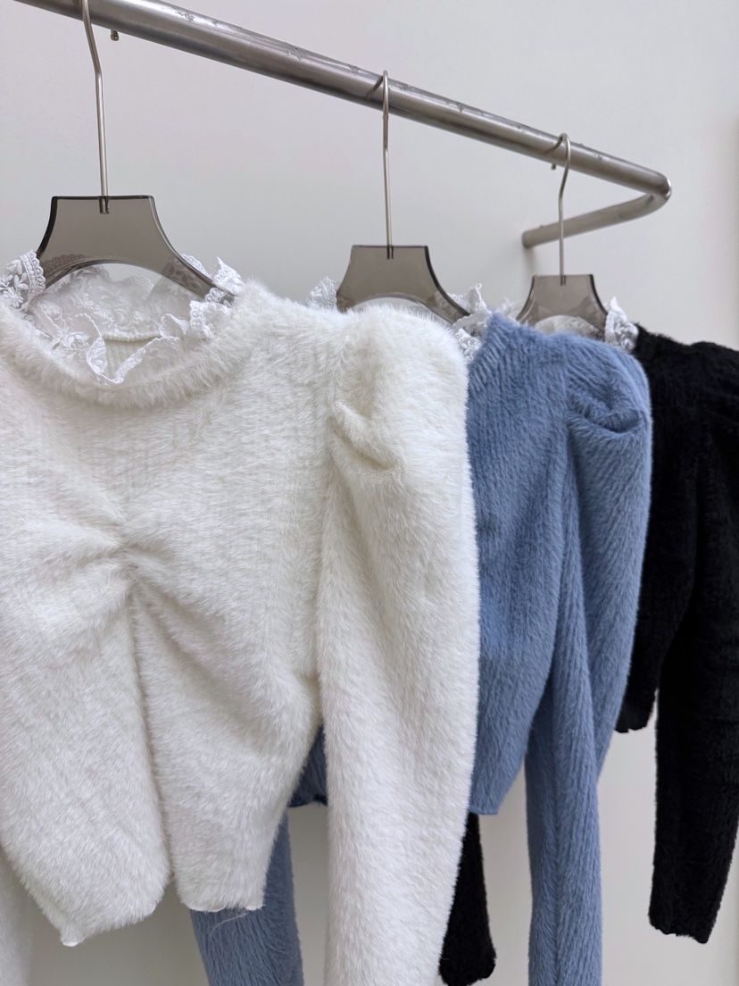 AB東大門㊣實拍女裝新款職業時尚熱賣休閑25秋冬針織衫貂皮AB針織衫