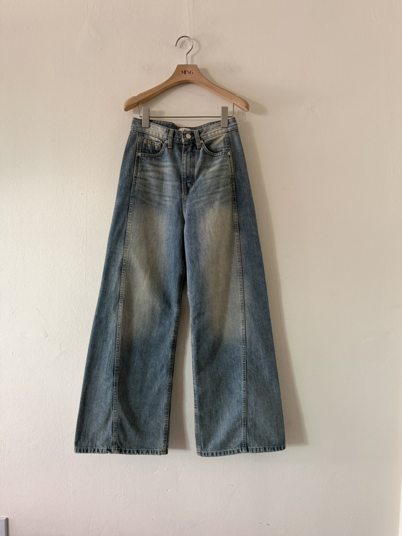 MENG東大門㊣直郵女裝新款休閑熱賣25秋冬人氣職業時尚牛仔褲MENG牛仔褲圖色1