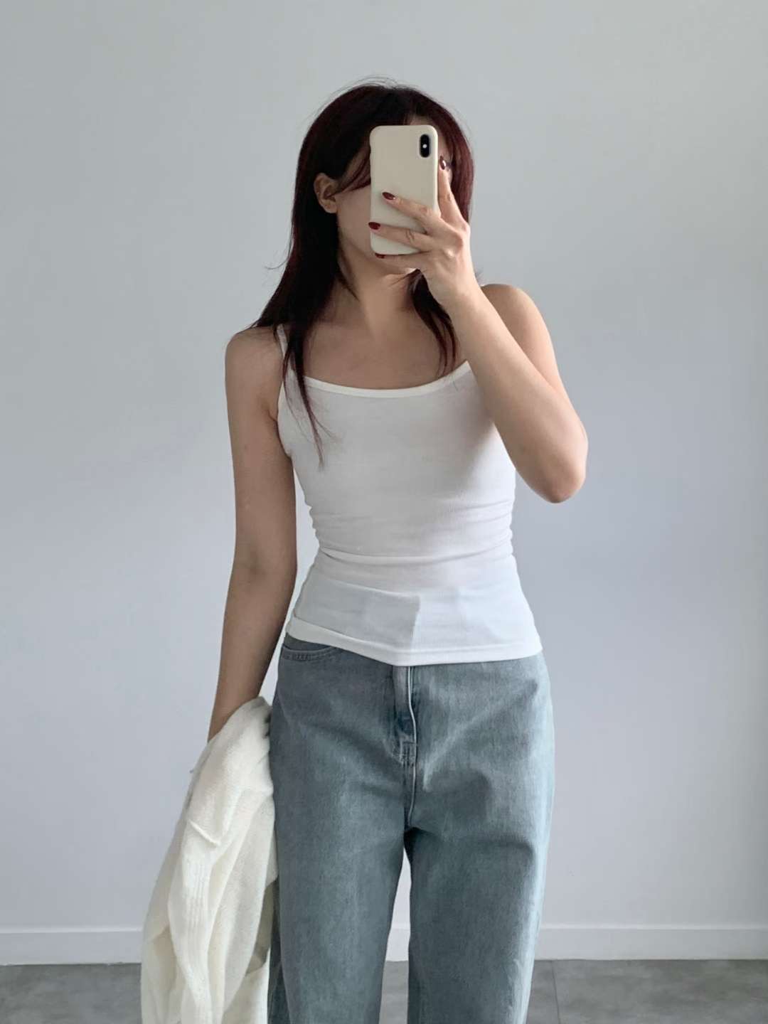 WOO SUNG韓國代購㊣女裝新款休閑推薦25秋冬職業真品吊帶背心WOO SUNG吊帶/背心