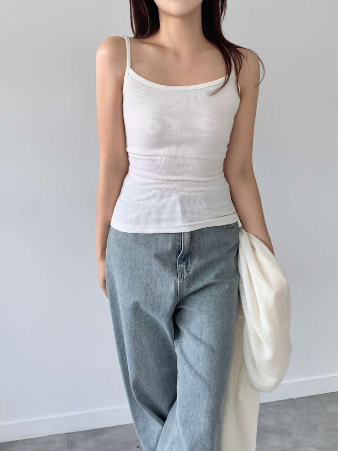 WOO SUNG韓國代購㊣女裝新款休閑推薦25秋冬職業真品吊帶背心WOO SUNG吊帶/背心圖色1