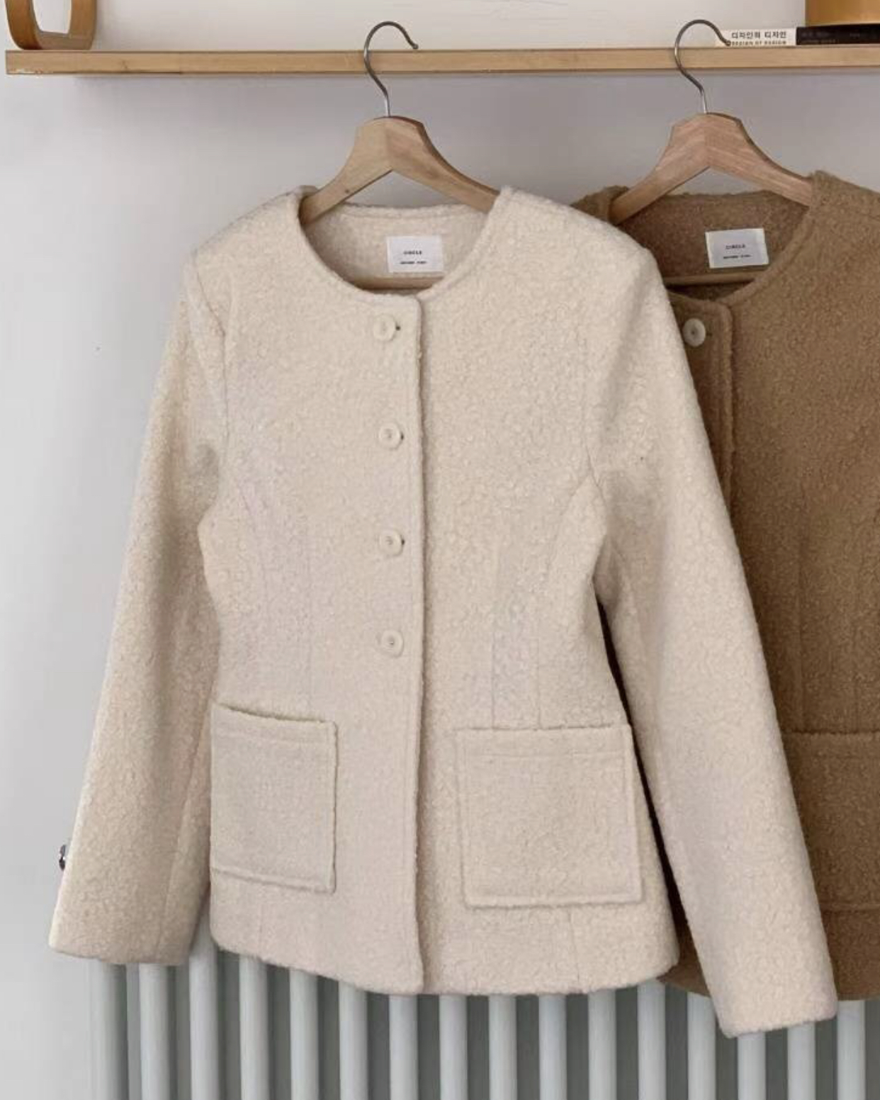 CIRCLE-써클-T東大門㊣代購女士新款休閑職業熱賣短款大衣CIRCLE短款大衣圖色1