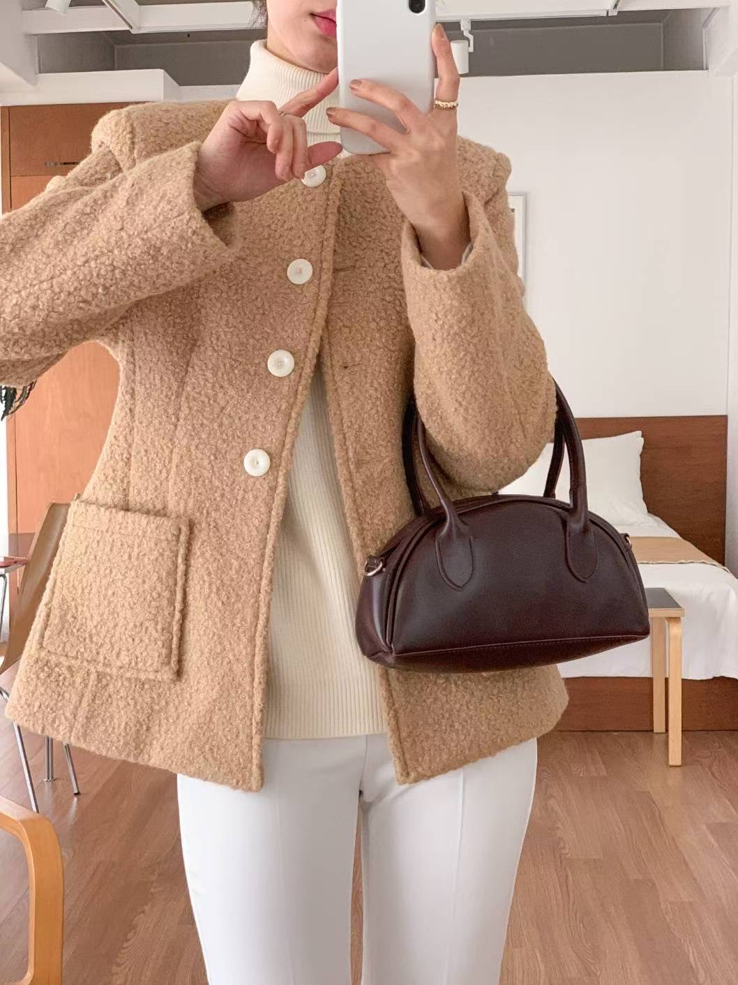 CIRCLE-써클-T東大門㊣代購女士新款休閑職業熱賣短款大衣CIRCLE短款大衣圖色2