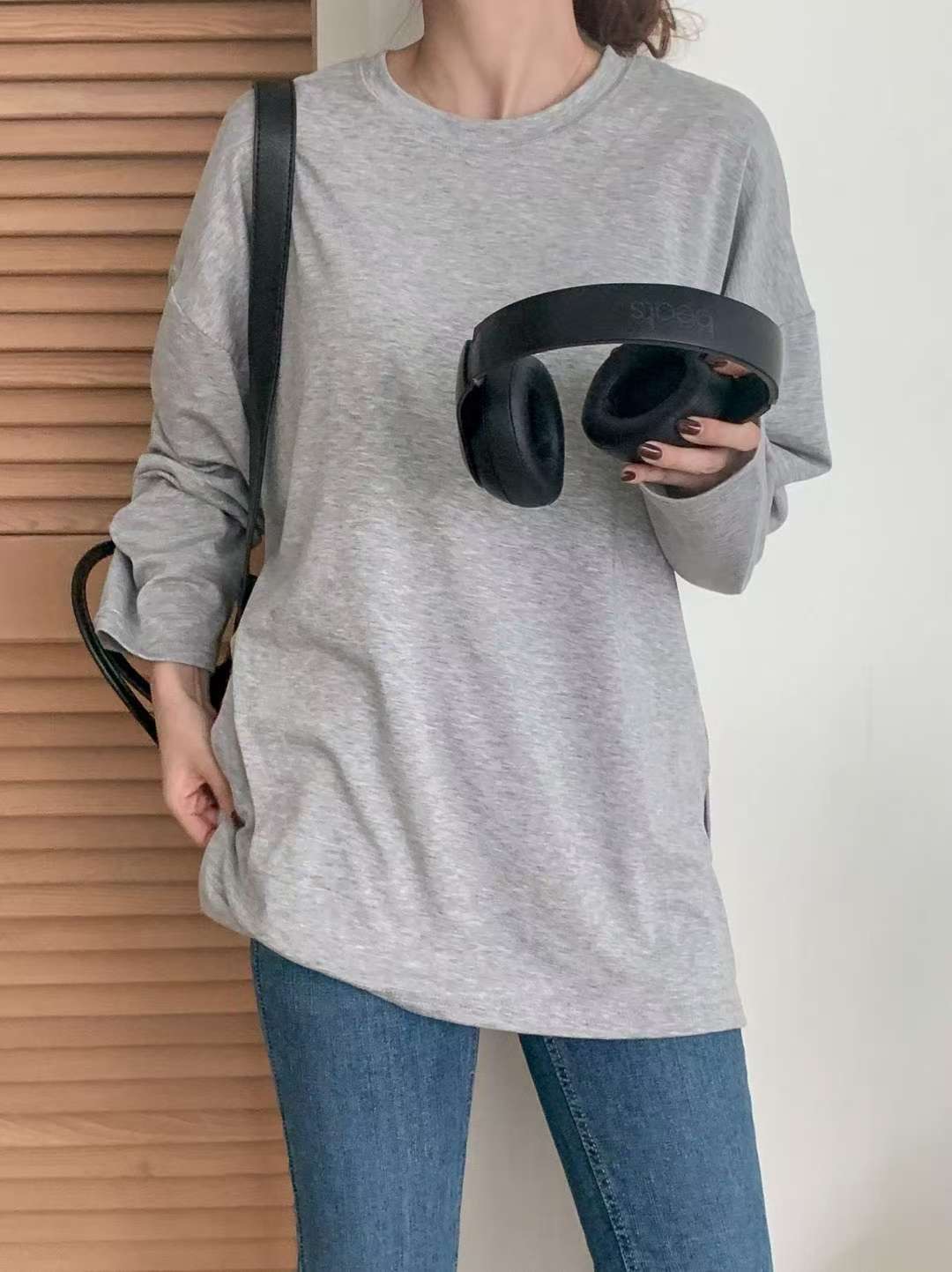 WOO SUNG東大門㊣實拍女士新品時尚推薦休閑真品25秋冬長袖T恤WOO SUNG長袖T恤圖色2