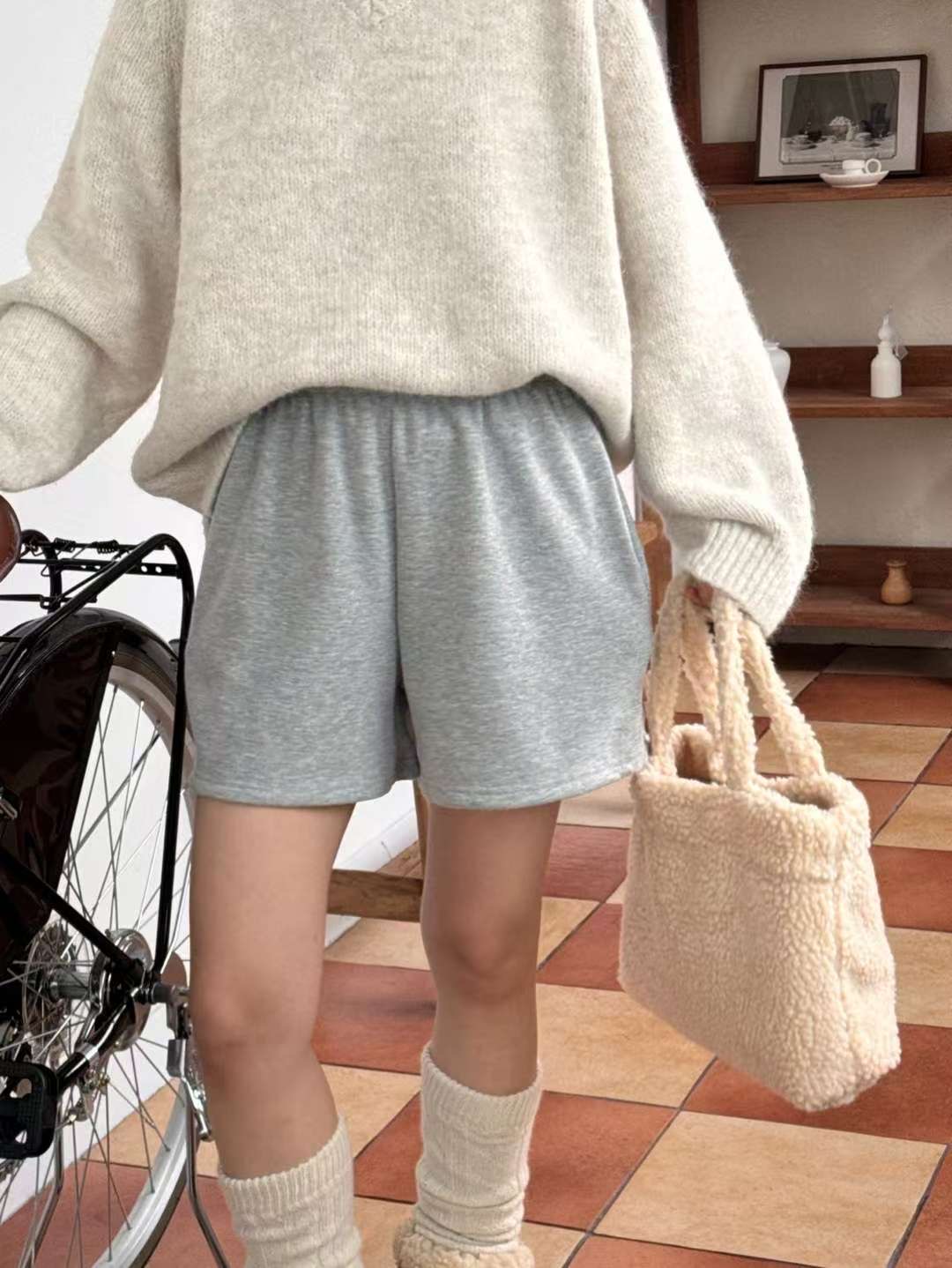 WOO SUNG韓國代購㊣女士新品熱賣25秋冬休閑真品推薦短褲貂皮WOO SUNG短褲圖色2