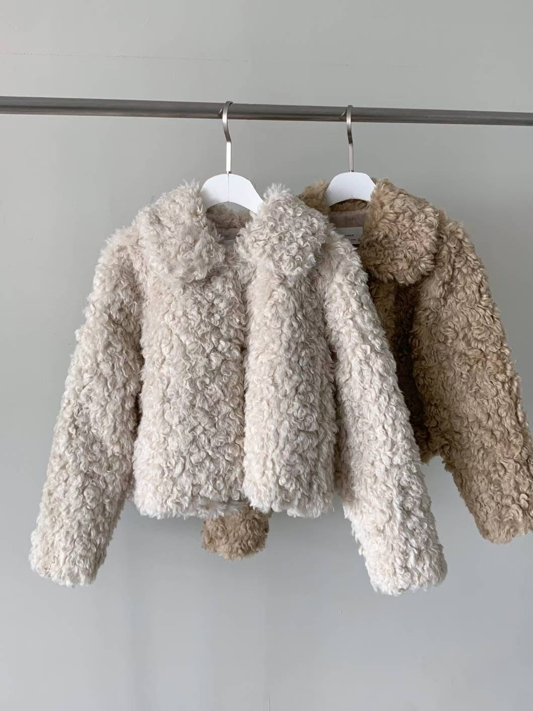 CIRCLE-써클-T東大門㊣實拍女士新品時尚真品休閑短款大衣CIRCLE短款大衣