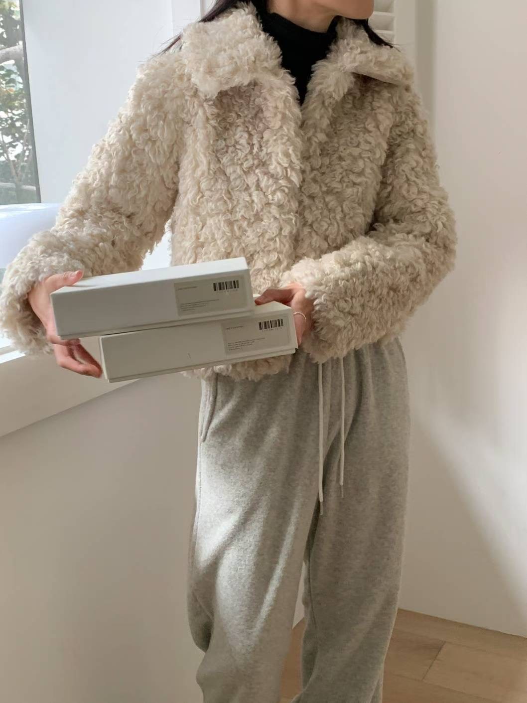 CIRCLE-써클-T東大門㊣實拍女士新品時尚真品休閑短款大衣CIRCLE短款大衣圖色1