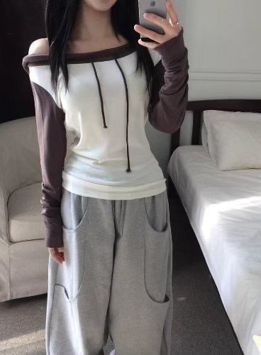 SEOULER韓國直郵㊣女士新款推薦真品時尚職業長袖T恤連帽衫SEOULER長袖T恤圖色3